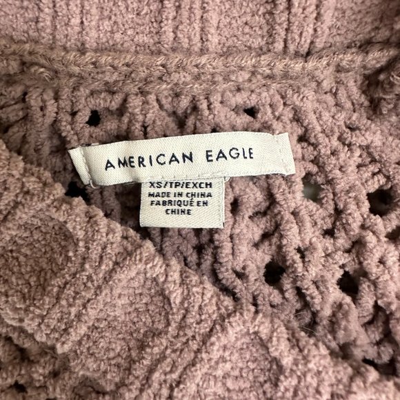 American Eagle Purple Knit Sweater Women's XS - Picture 4 of 4